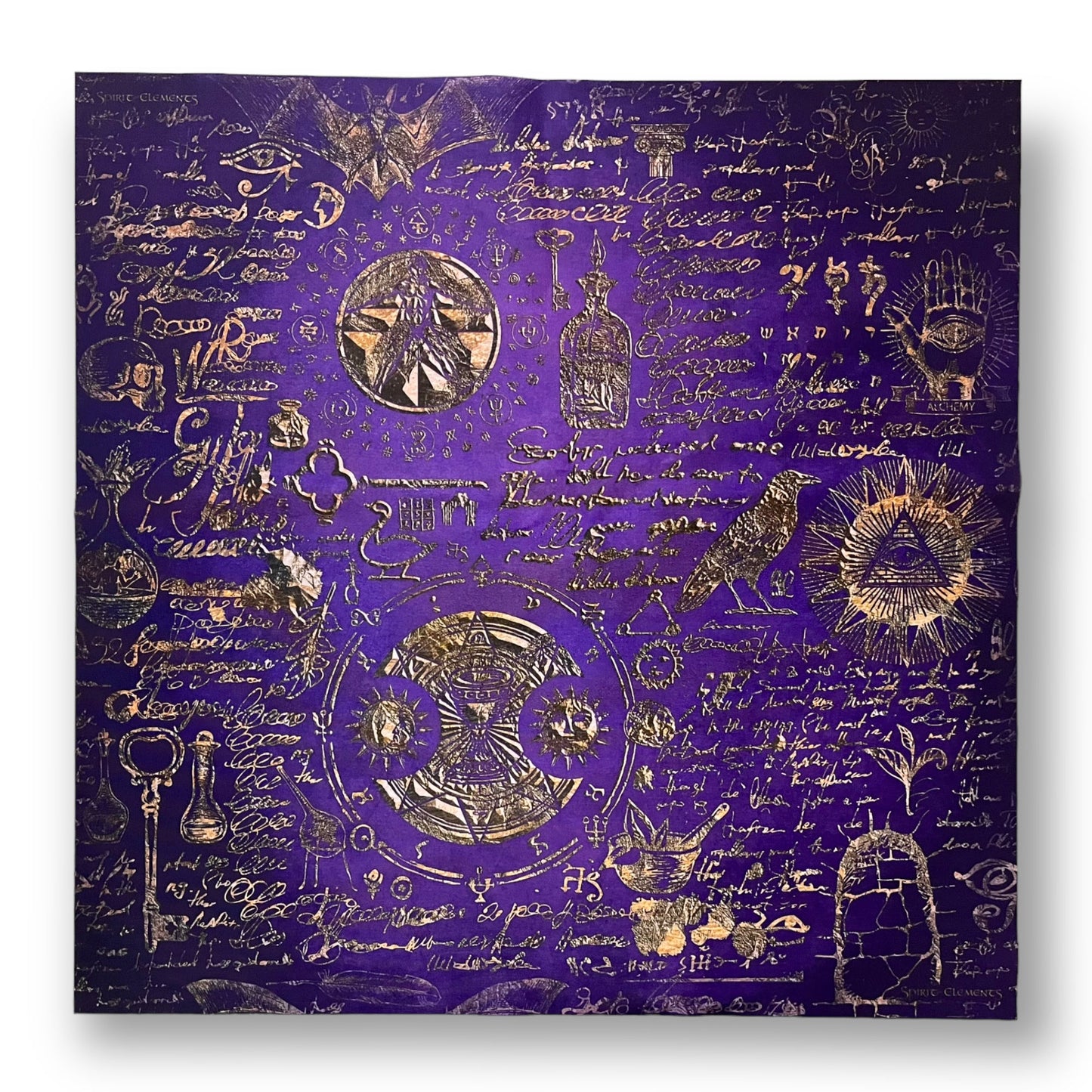 Lenormand / Tarot Cloth Alchemy Antique Violet