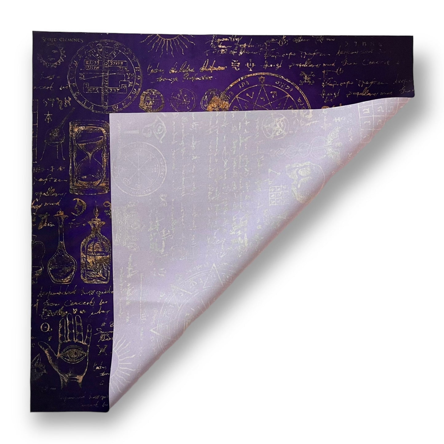 Lenormand / Tarot Tuch Hexenküche Elements Antique Violett