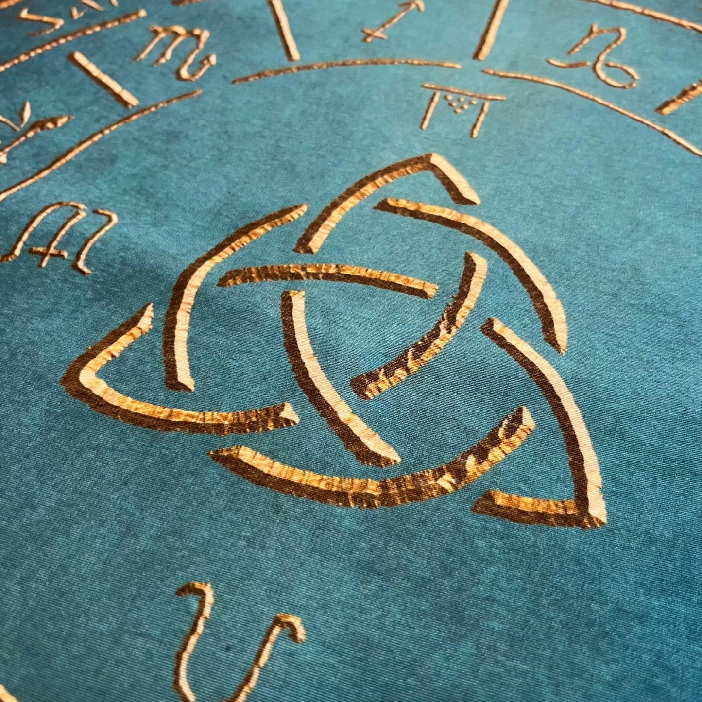 Lenormand / Tarot / Altar Cloth Wheel of the Year Elements Antique Ocean