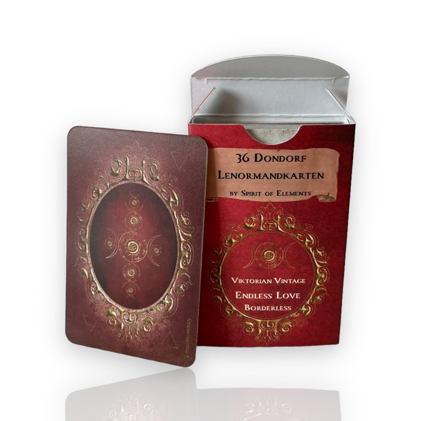 Lenormandkarten Dondorf Endless Love Borderless Viktorian Vintage Rückseite & Box