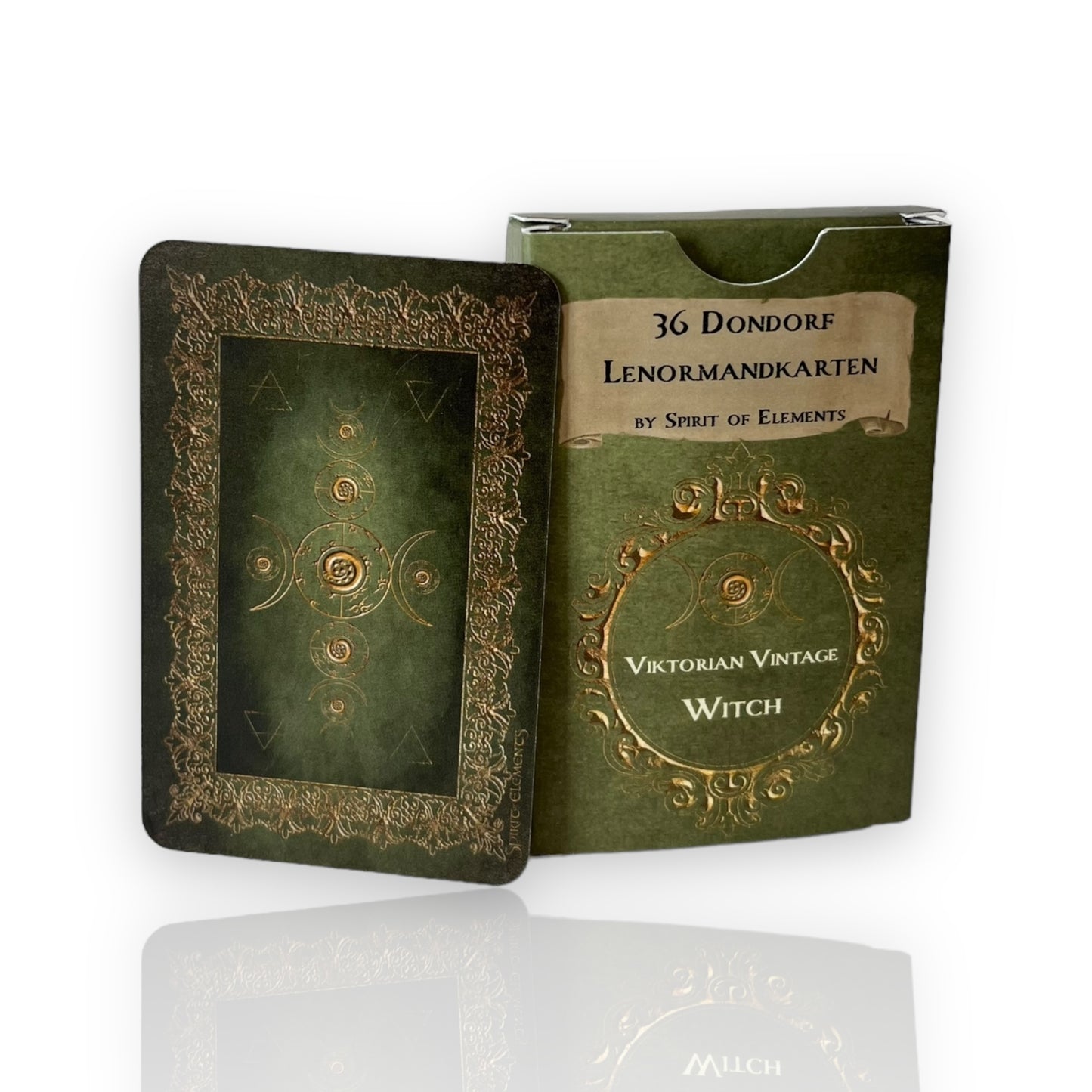 Lenormandkarten Dondorf Witch Viktorian Vintage Box & Rückseite