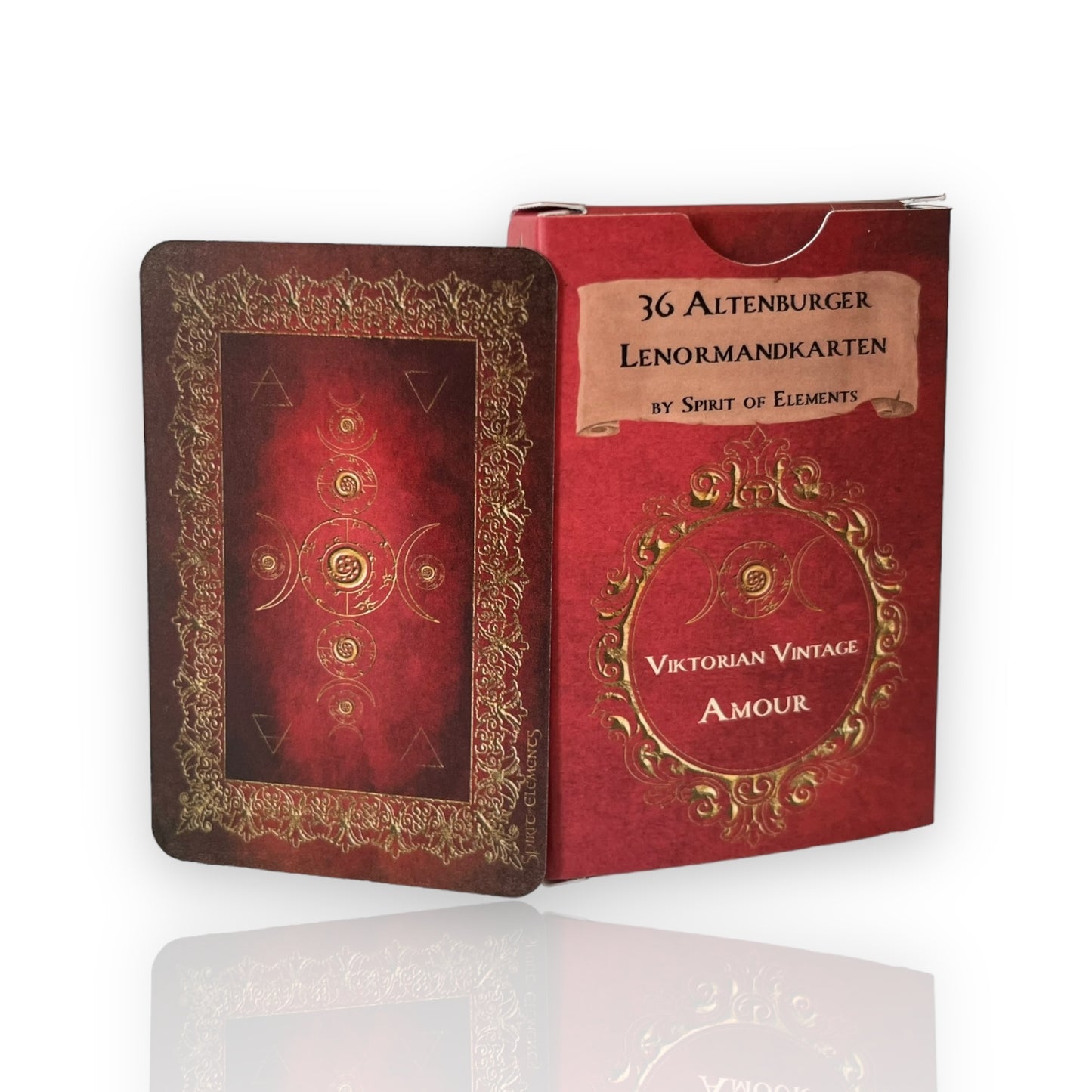 Lenormandkarten Altenburger Viktorian Vintage Amour Rückseite & Box