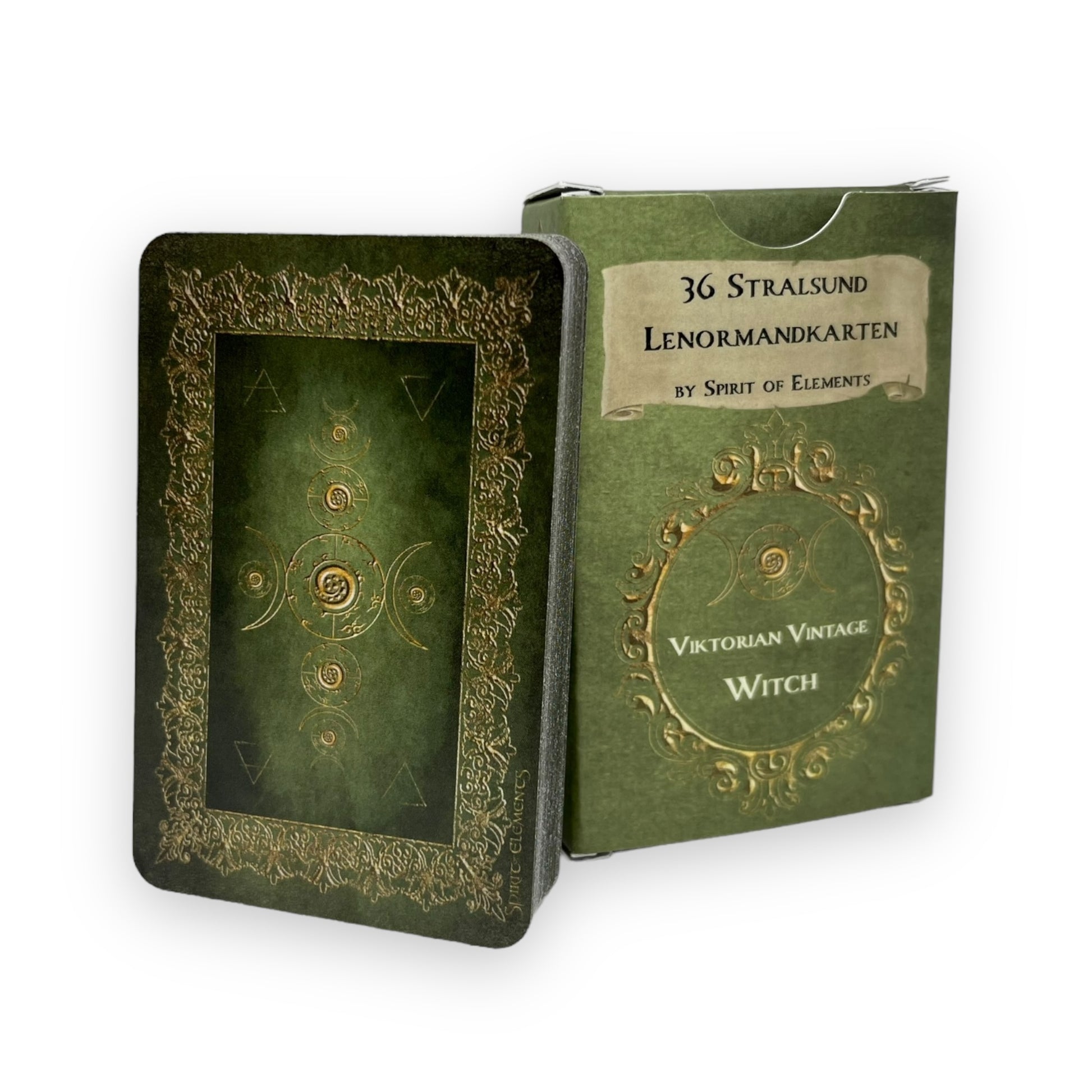 Lenormandkarten Stralsund Viktorian Vintage Witch Rückseite & Box