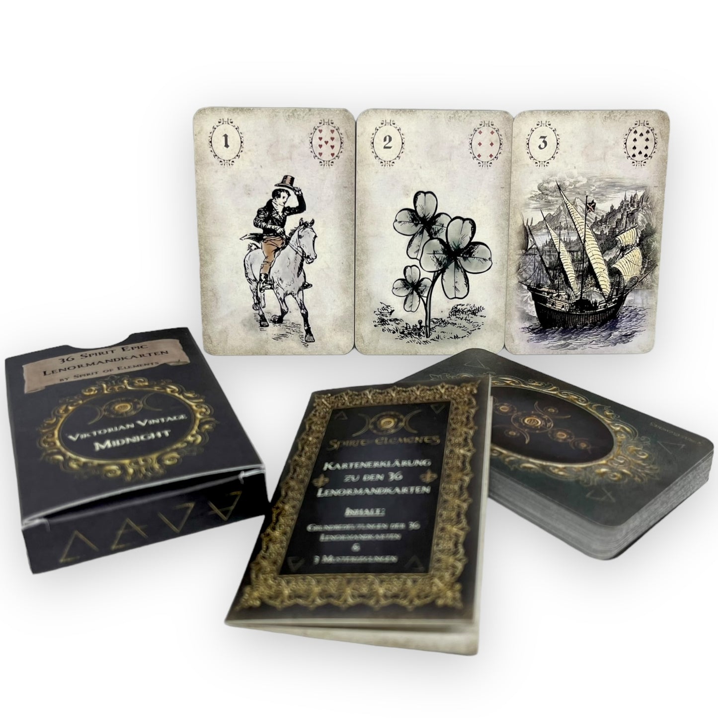 Lenormandkarten Epic Viktorian Vintage Witch Midnight