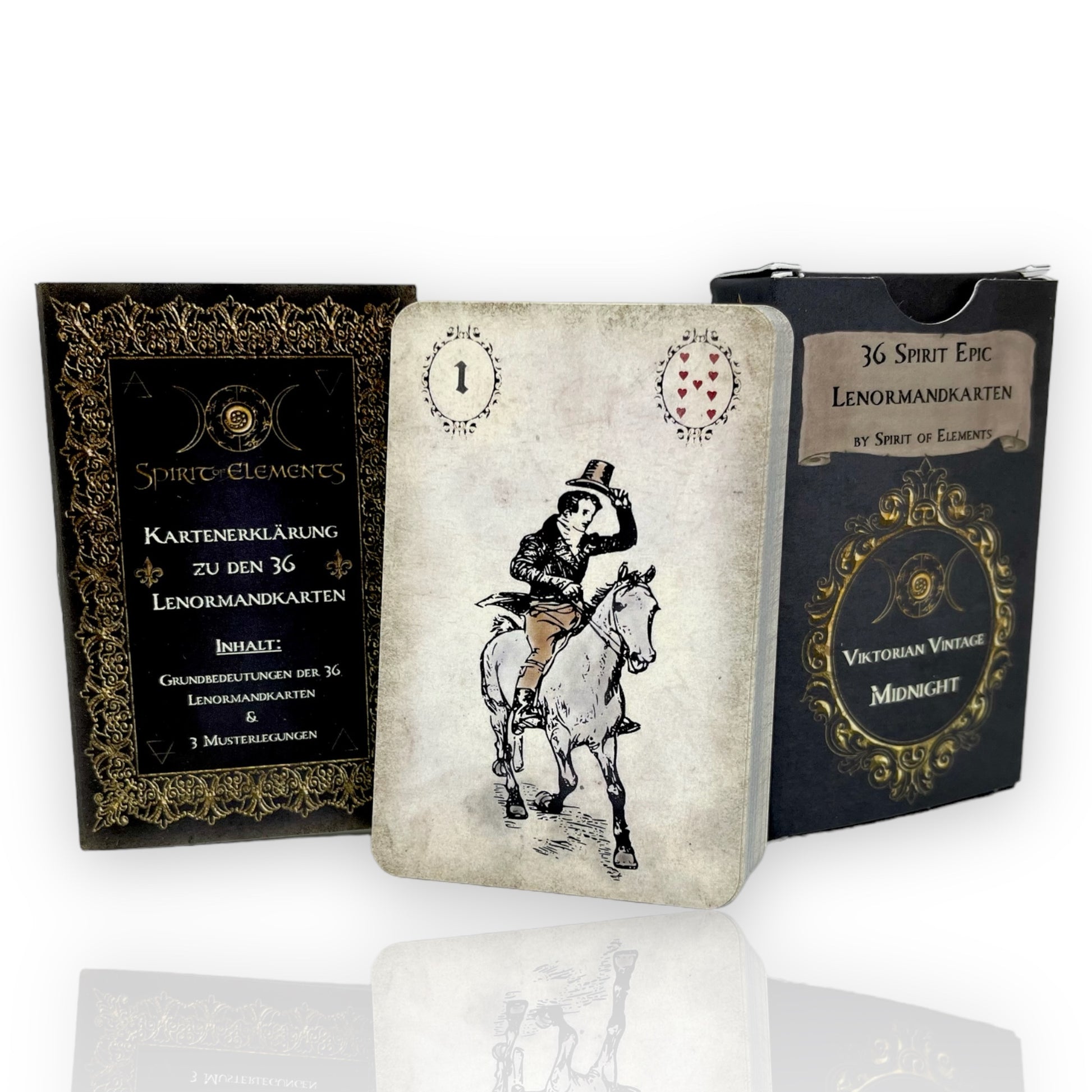 Lenormandkarten Epic Viktorian Vintage Witch Midnight