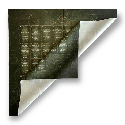 Lenormand Häuserschablone Tuch Elements / Green Antique