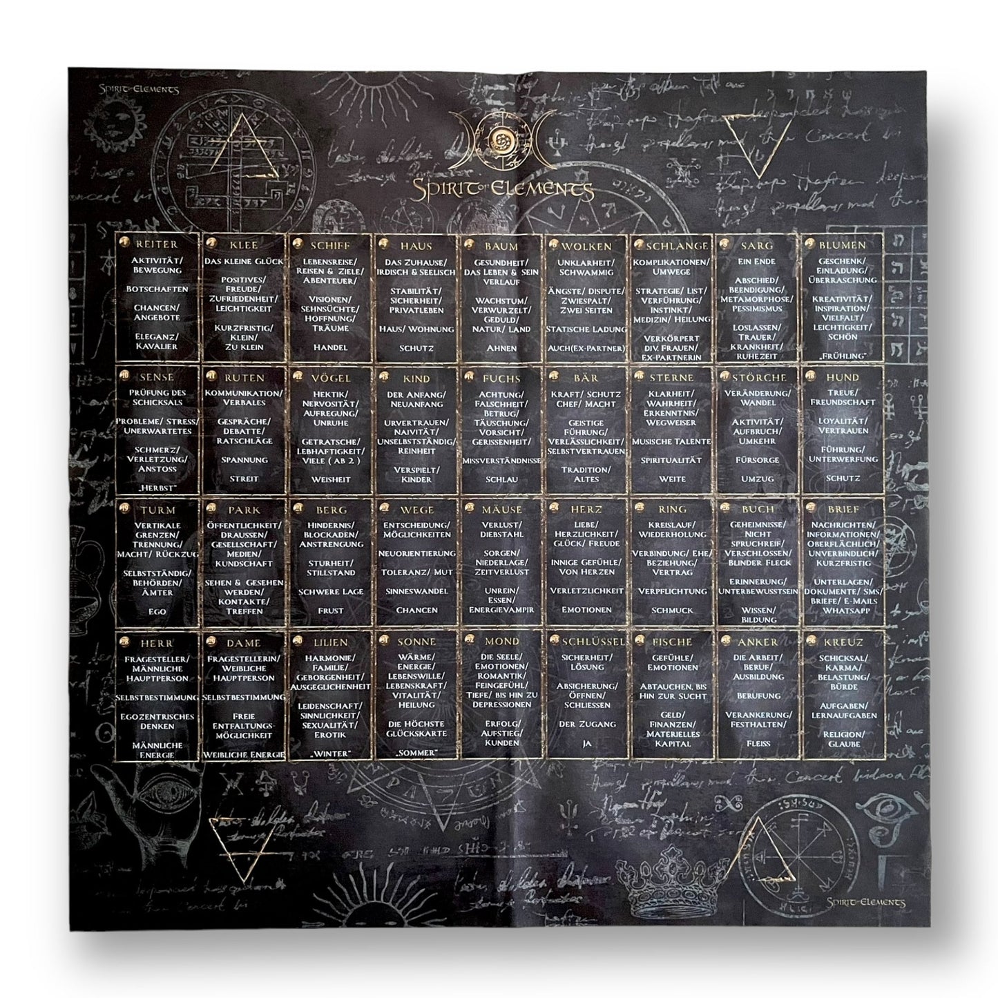 Modèle de maison Lenormand - Éléments de tissu / Noir antique