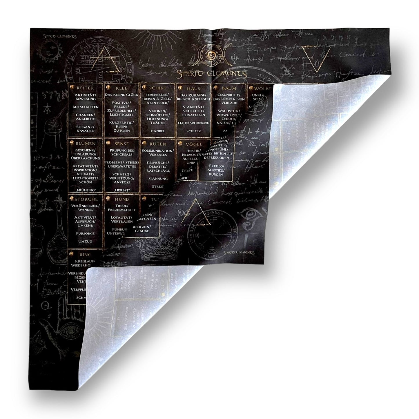 Modèle de maison Lenormand - Éléments de tissu / Noir antique
