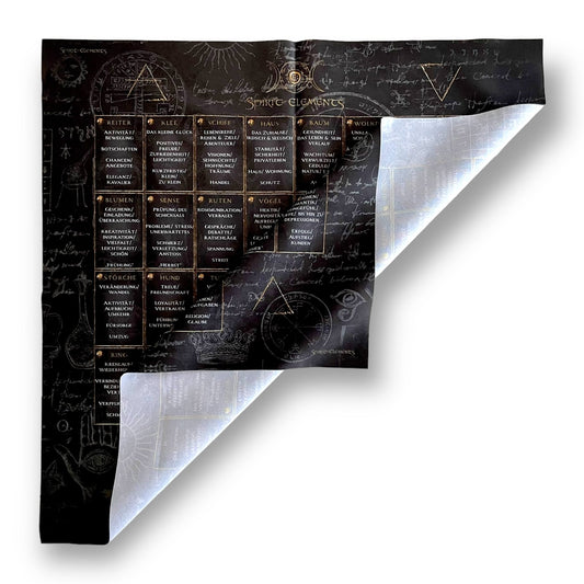 Lenormand Häuserschablone Tuch Elements / Black Antique