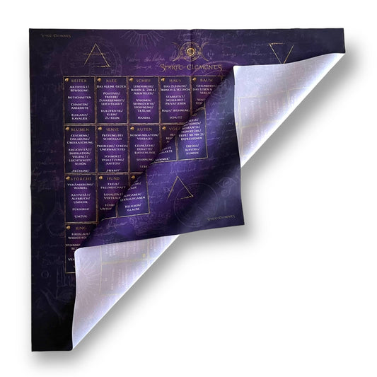 Lenormand Häuserschablone Tuch Elements / Violett Antique