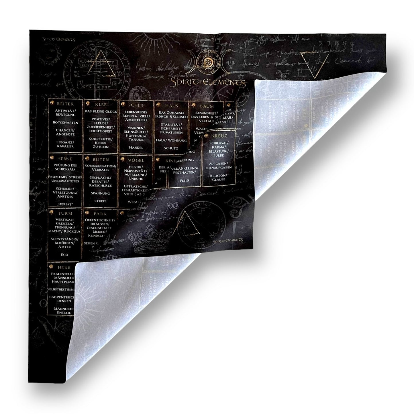 Modèle de maison Lenormand - Éléments de tissu / Noir antique