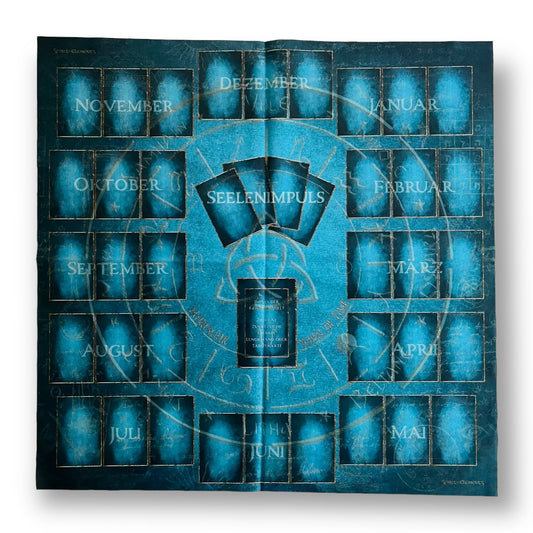 Tarot / Lenormand Auslegetuch Jahresuhr 60x60 cm/ Ocean Dream
