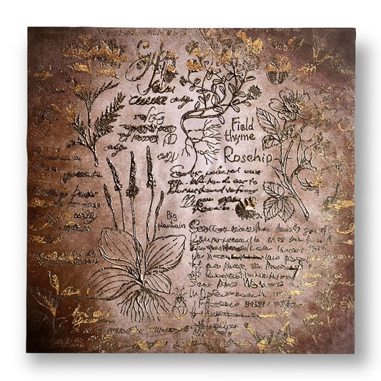 Lenormand / Tarot Tuch Herbal Witch Beige-Braun