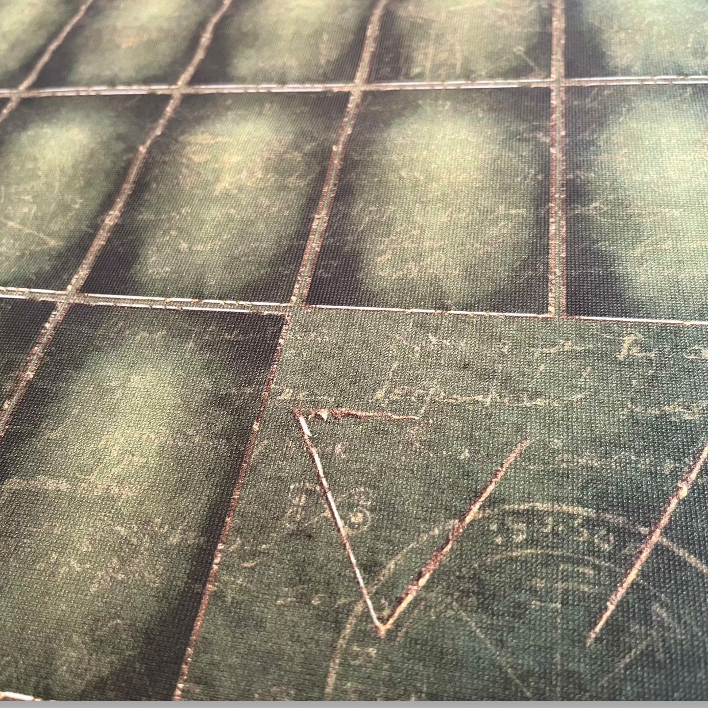 Éléments de tissu pour gabarit Lenormand 52x52 cm / Vert antique