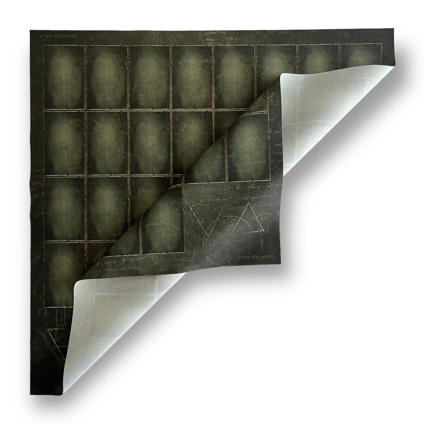 Éléments de tissu pour gabarit Lenormand 52x52 cm / Vert antique