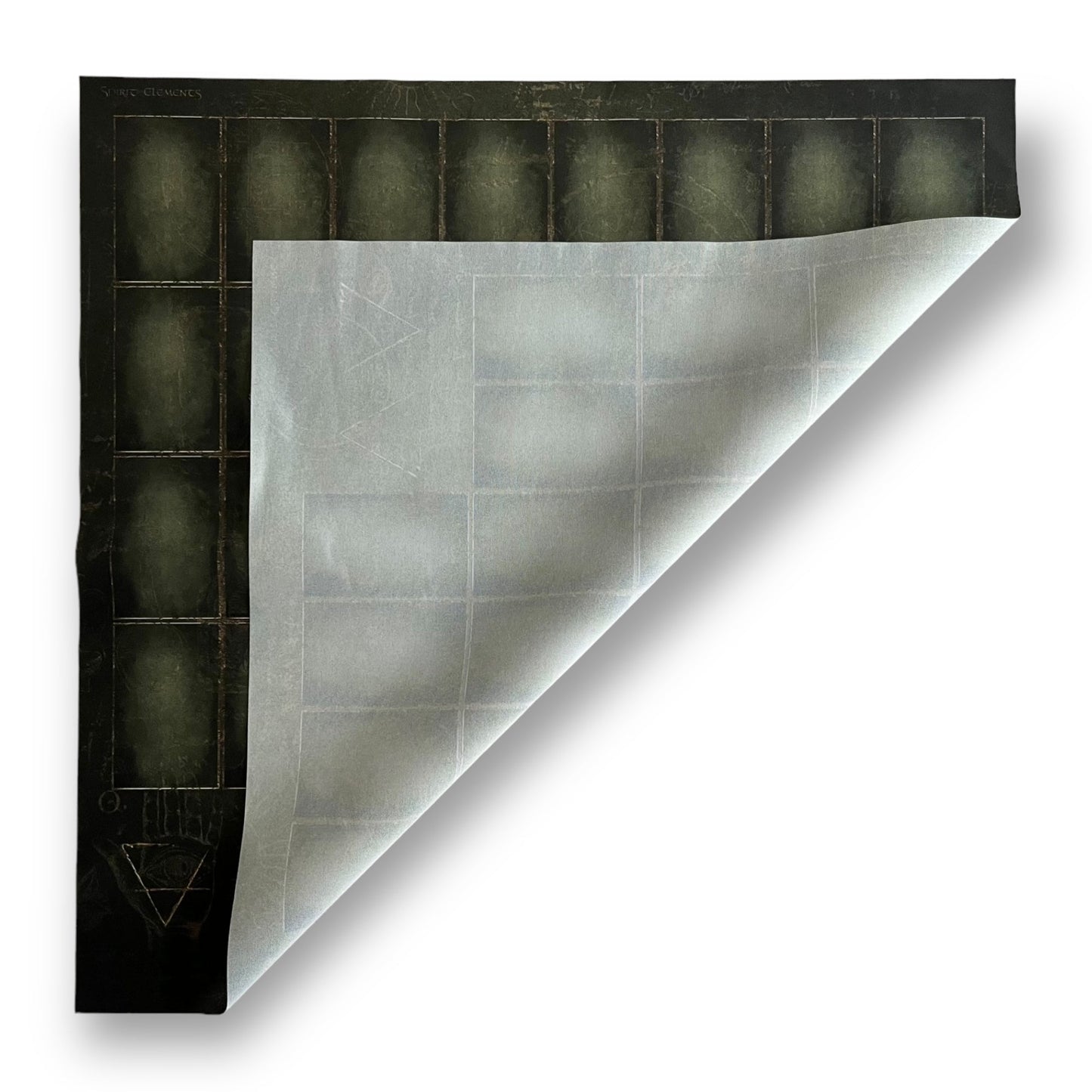 Éléments de tissu pour gabarit Lenormand 52x52 cm / Vert antique