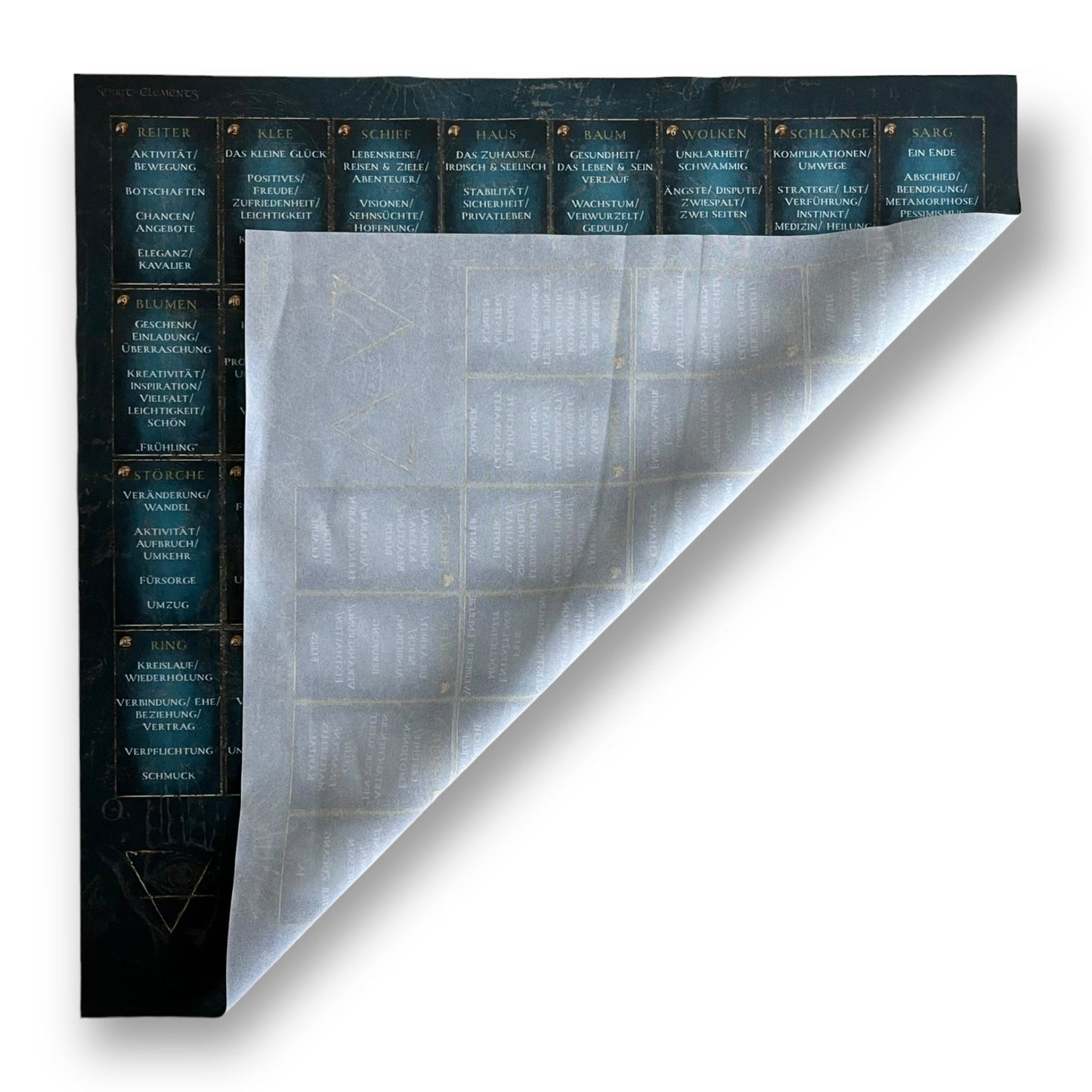 Lenormand Template Cloth Elements 52x52 cm / Ocean Dream Antique