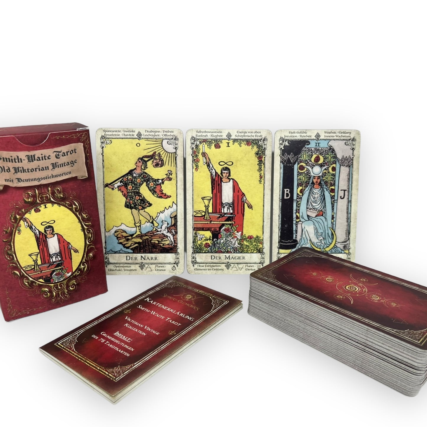Tarot cards Smith-Waite - Old Victorian Vintage including keywords