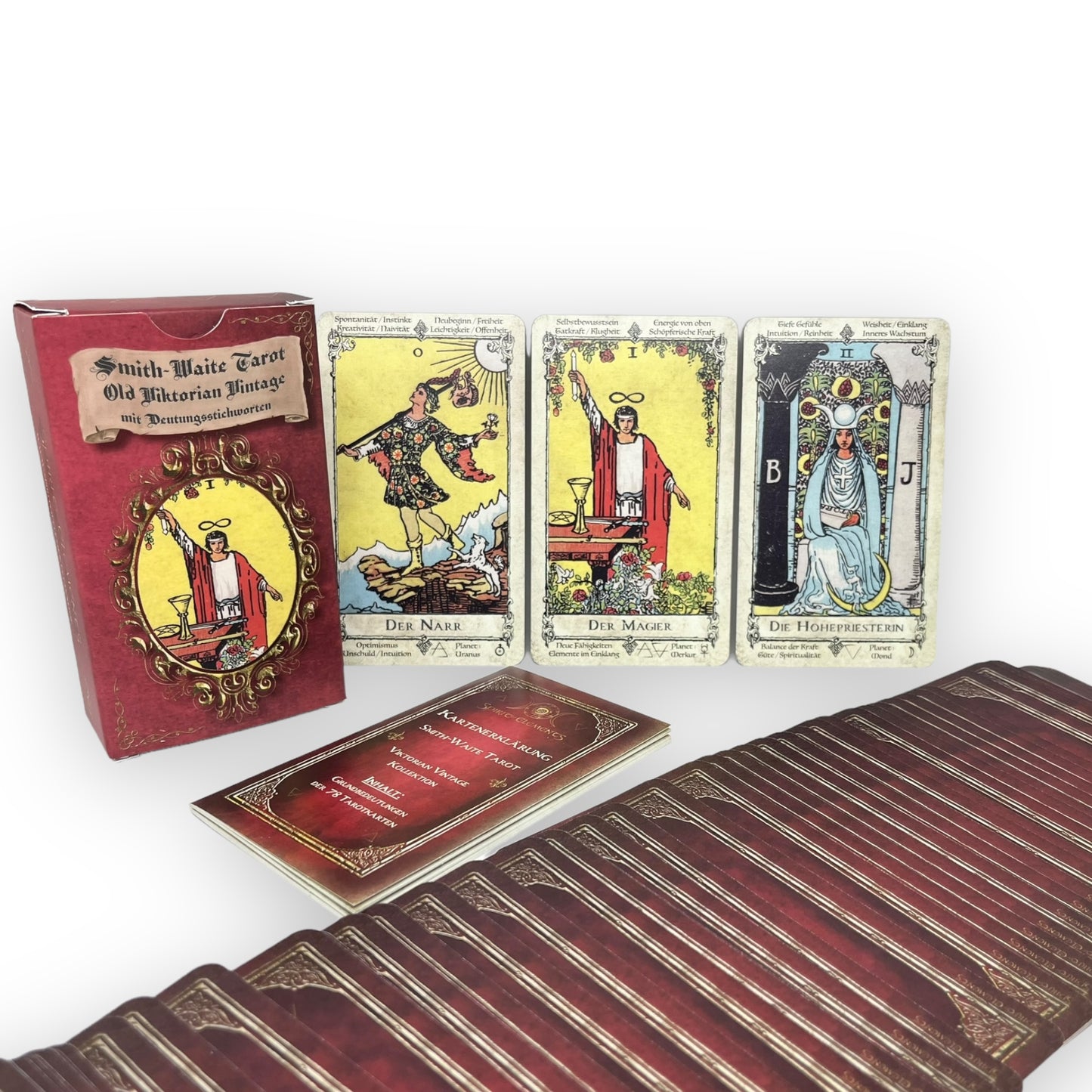 Tarot cards Smith-Waite - Old Victorian Vintage including keywords