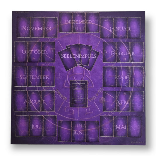 Tarot / Lenormand Auslegetuch Jahresuhr 60x60 cm/ Soul Spirit