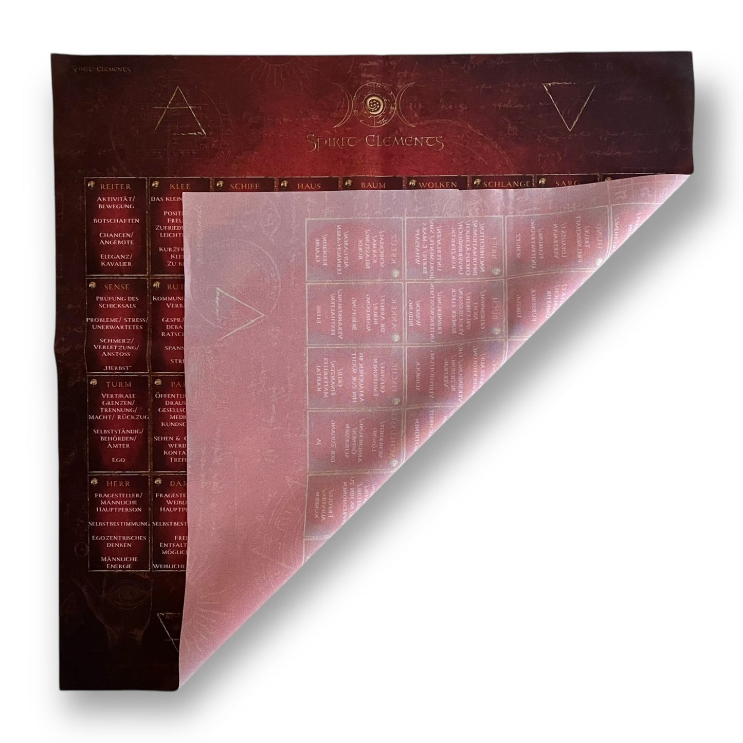 Lenormand House Template Cloth Elements / Red Antique