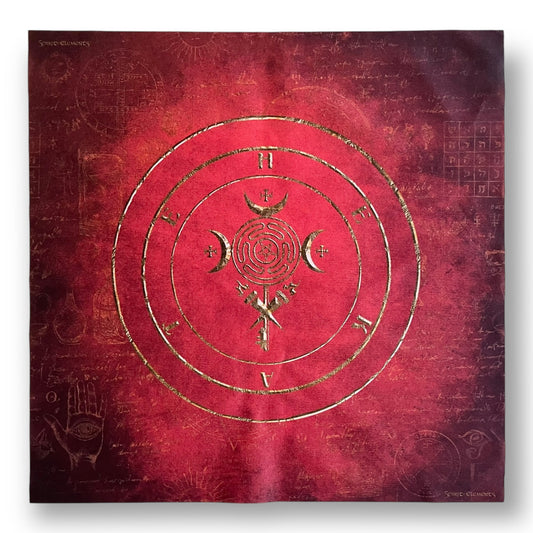 Altartuch / Tarottuch Hekate Rot