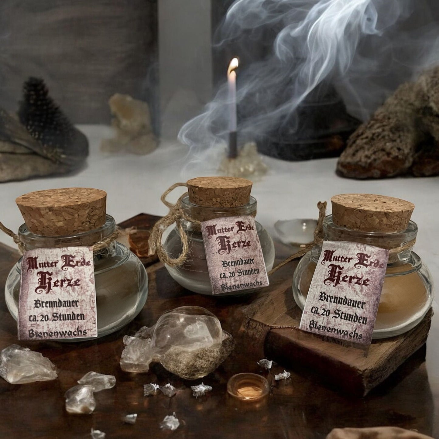 Magic candle in a glass "Mother Earth"