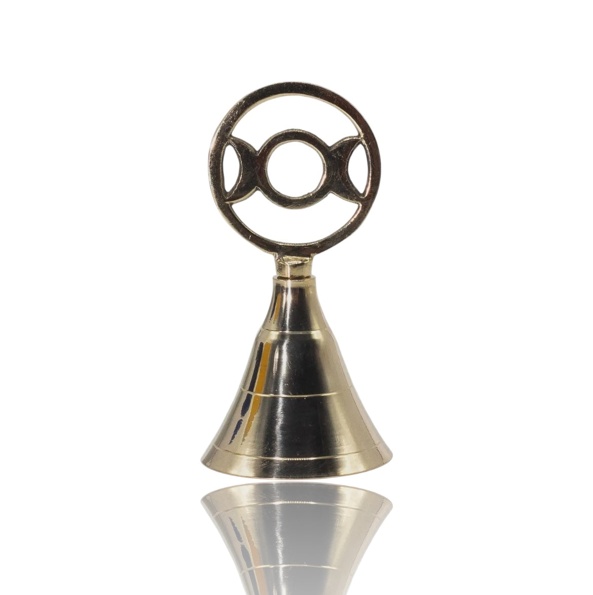 Vintage brass altar bell / large