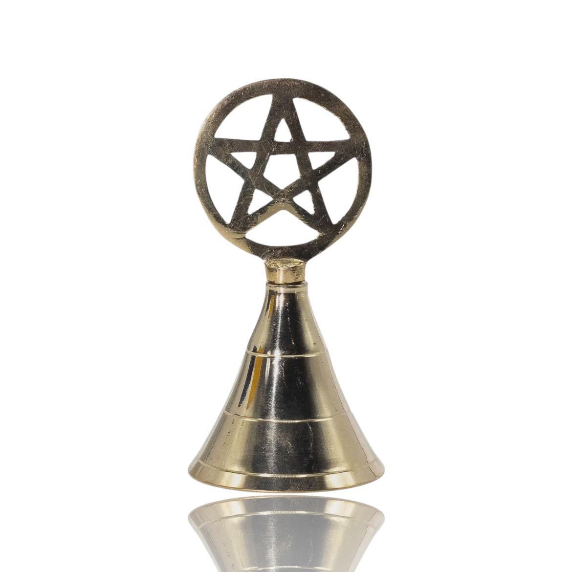 Vintage brass altar bell / large