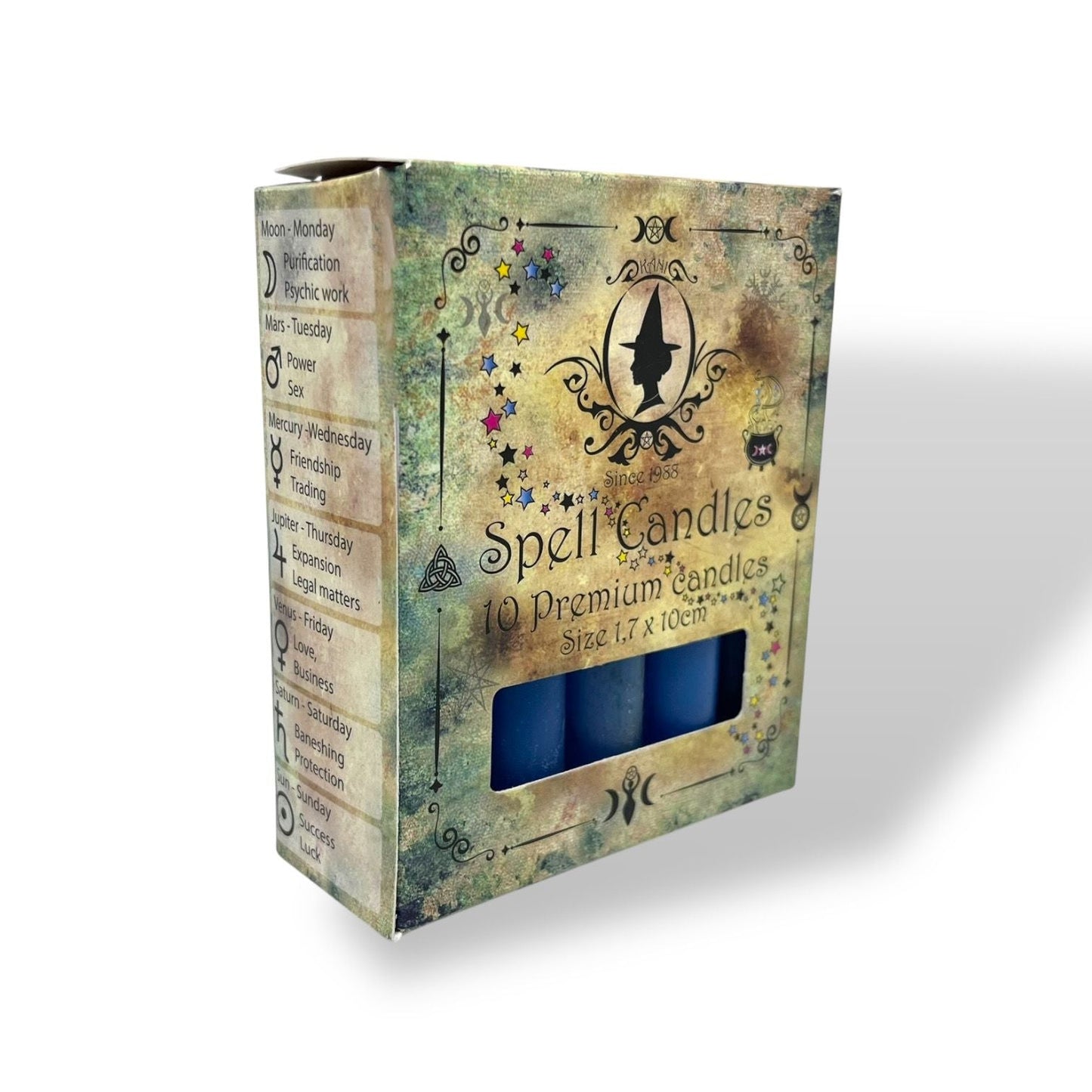 Ritual candles for candle magic - 1.7 x 10 cm Light Blue