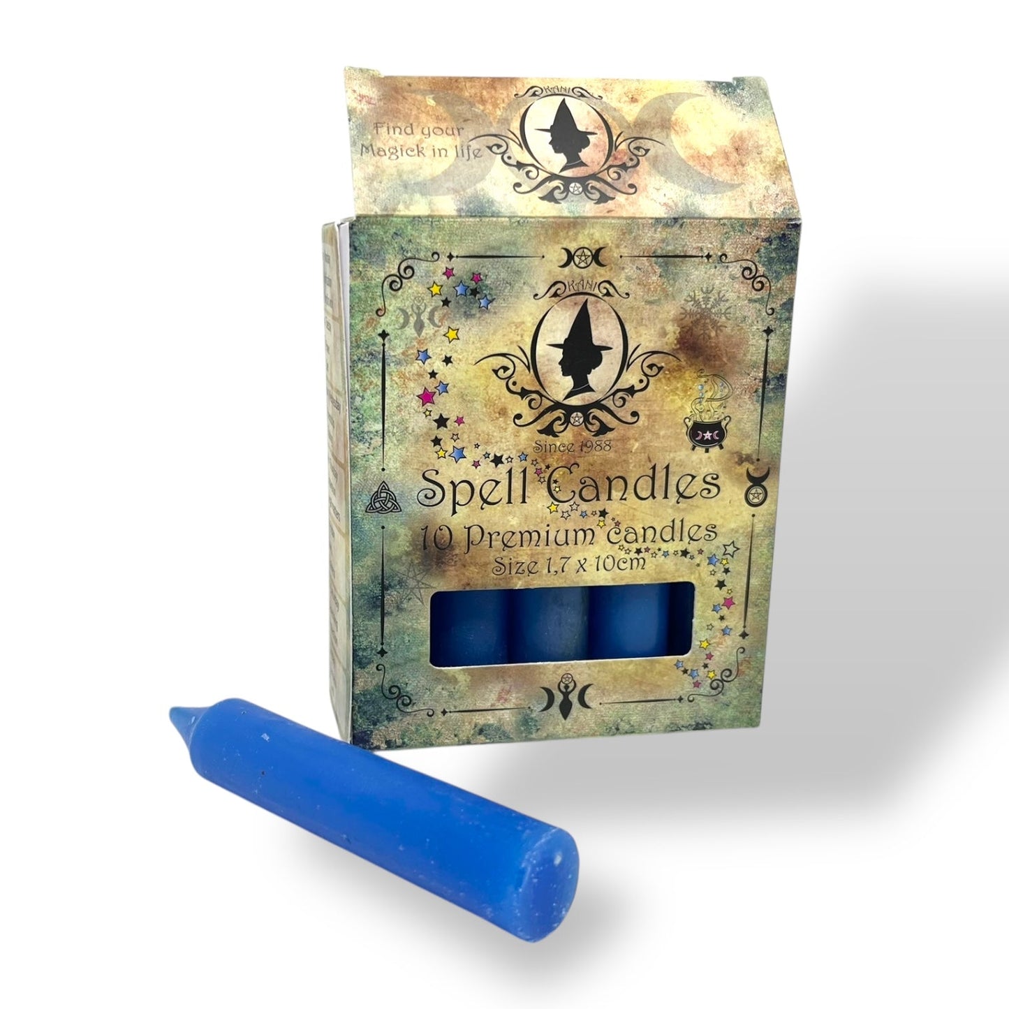 Ritual candles for candle magic - 1.7 x 10 cm Light Blue