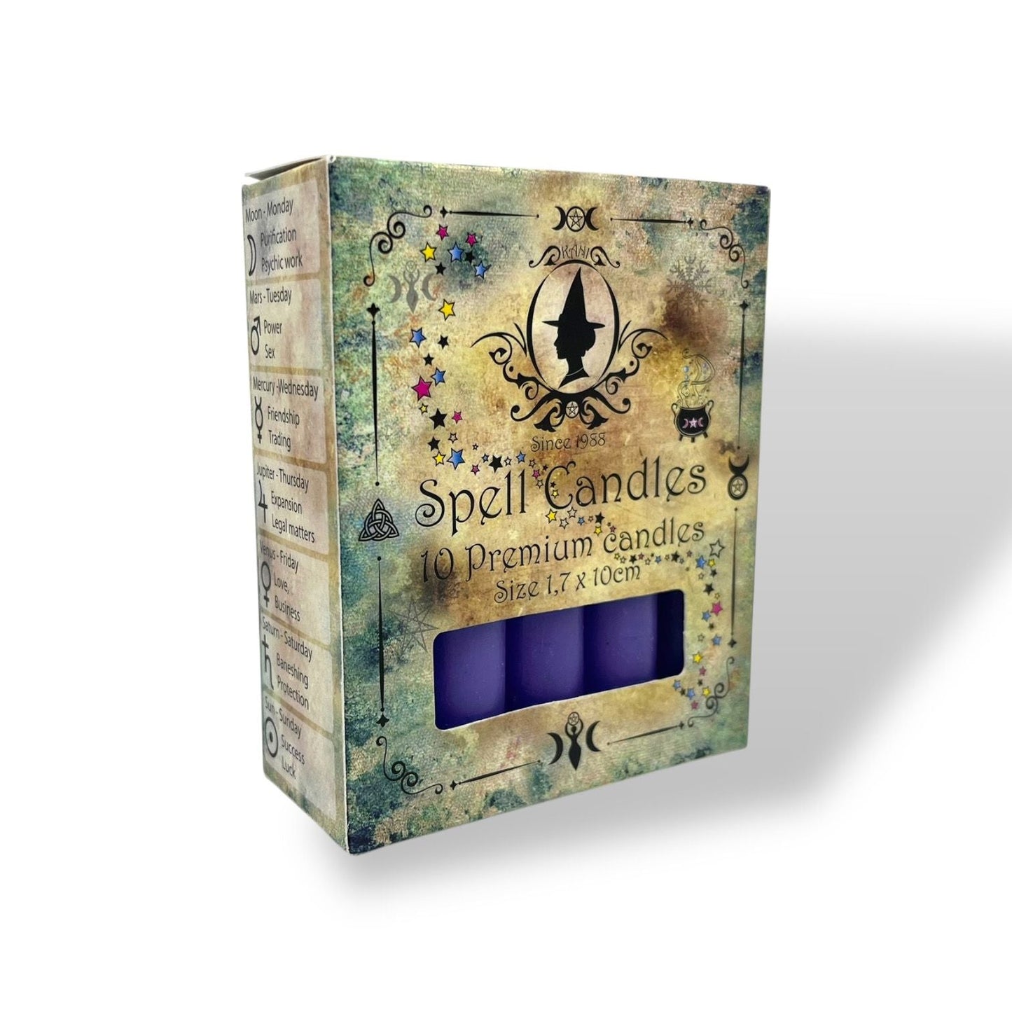 Bougies rituelles pour la magie des bougies - 1,7 x 10 cm Violet