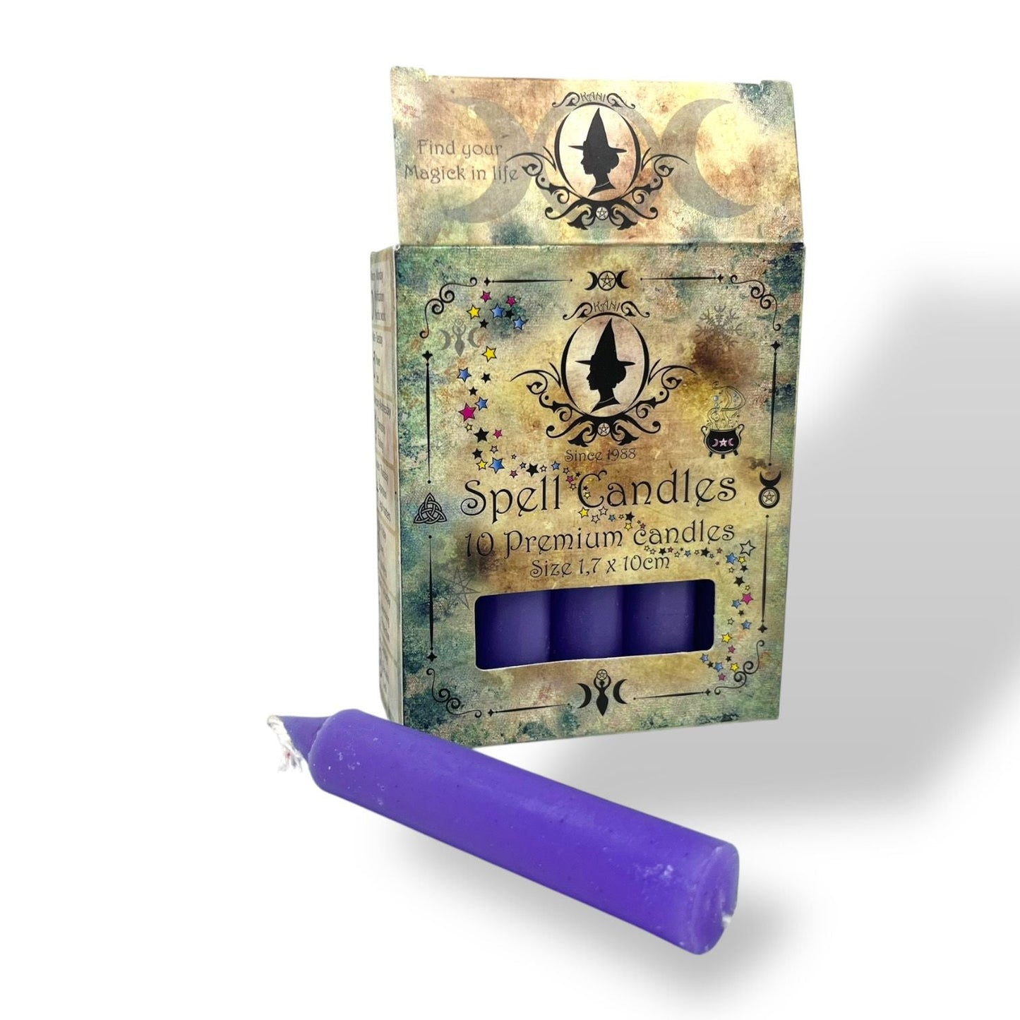 Bougies rituelles pour la magie des bougies - 1,7 x 10 cm Violet