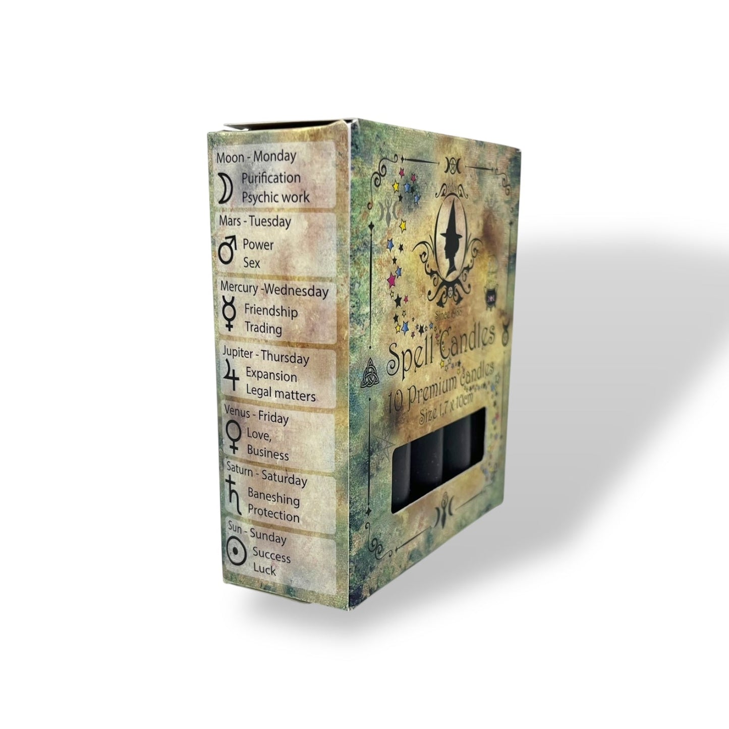 Ritualkerzen für Kerzenmagie - 1,7 x 10 cm Grau