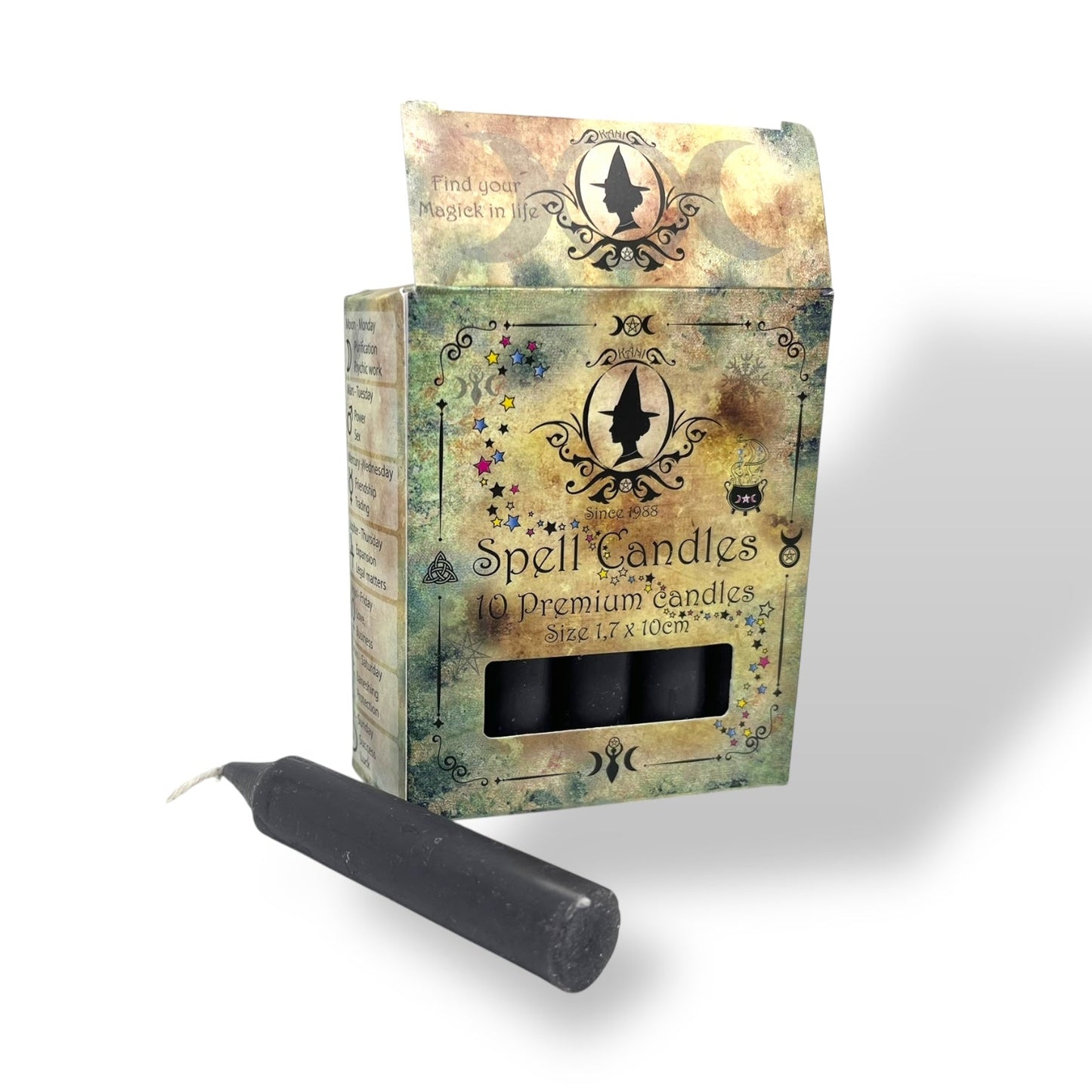 Ritualkerzen für Kerzenmagie - 1,7 x 10 cm Grau