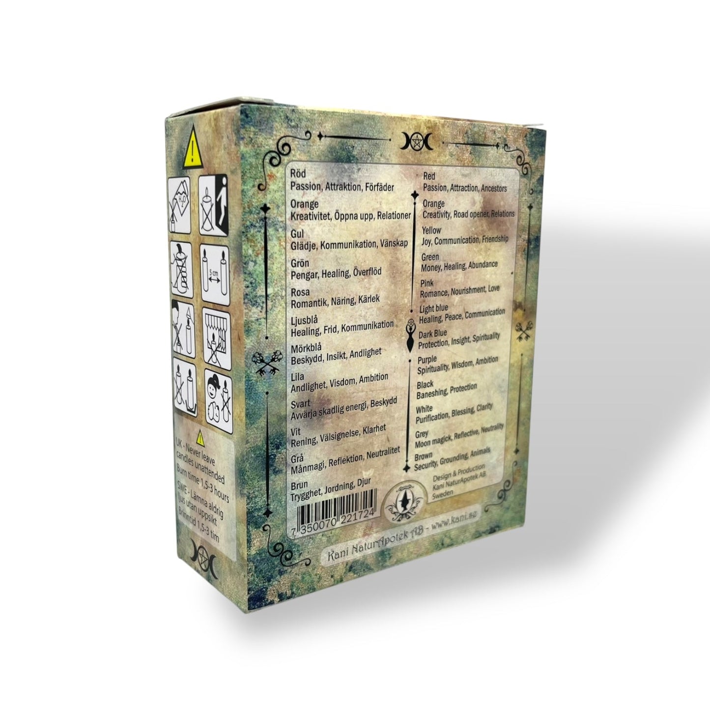 Ritualkerzen für Kerzenmagie - 1,7 x 10 cm Grau