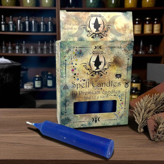 Ritual candles for candle magic - 1.7 x 10 cm Dark blue