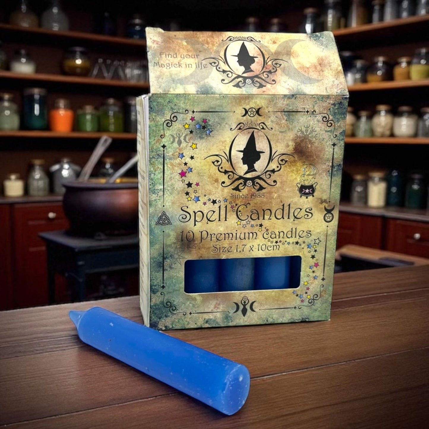 Ritual candles for candle magic - 1.7 x 10 cm Light Blue