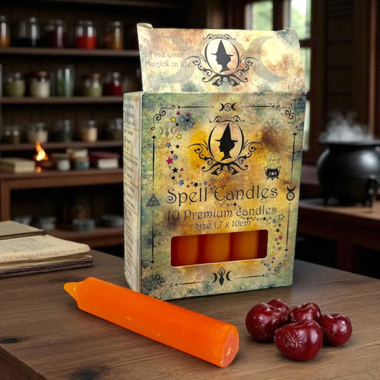 Ritual candles for candle magic - 1.7 x 10 cm Orange