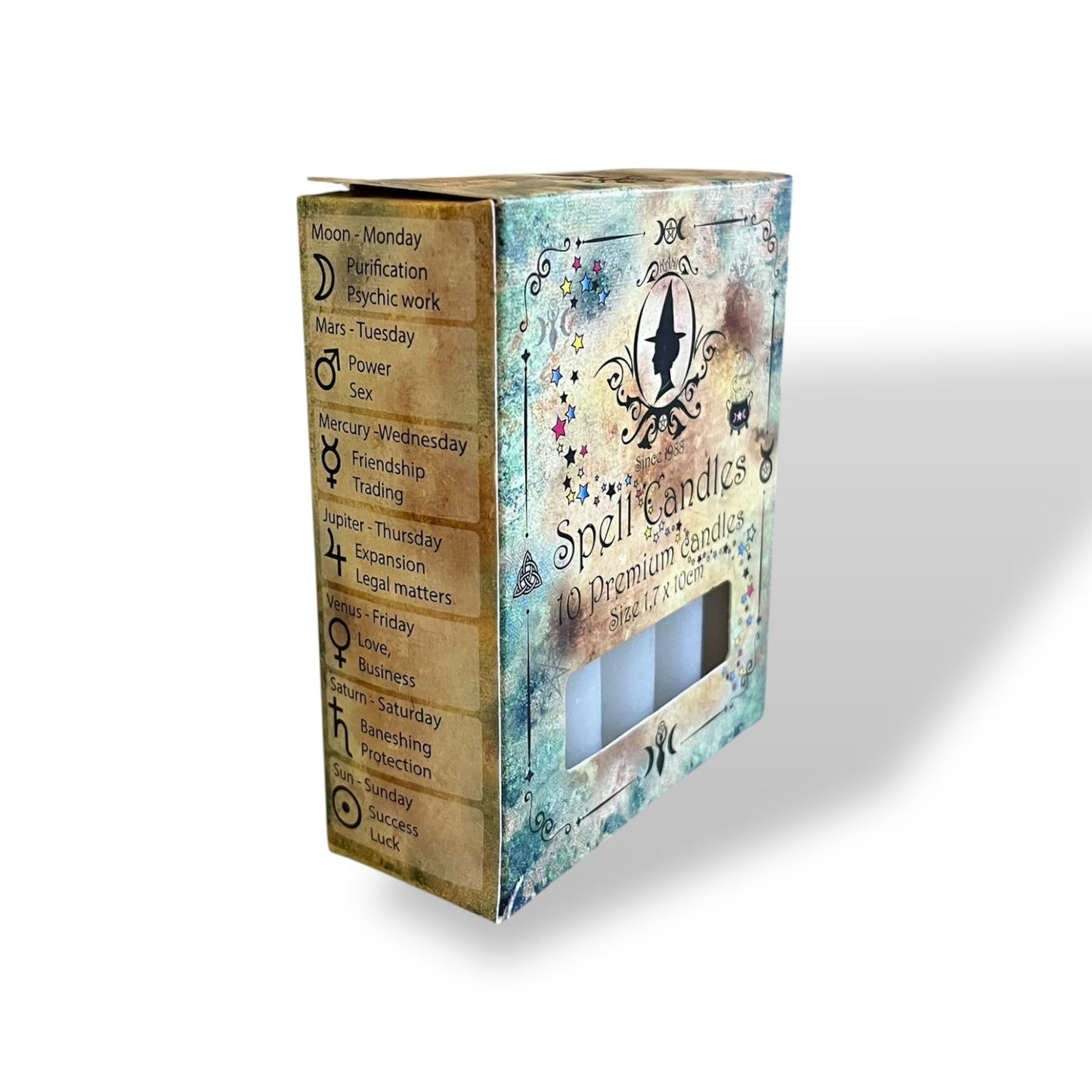 Ritualkerzen für Kerzenmagie - 1.7 x 10 cm Weiss