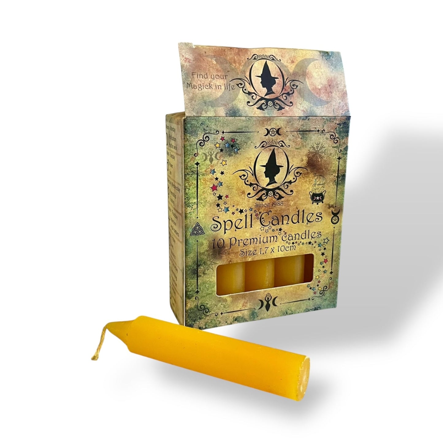 Bougies rituelles pour la magie des bougies - 1,7 x 10 cm Jaune