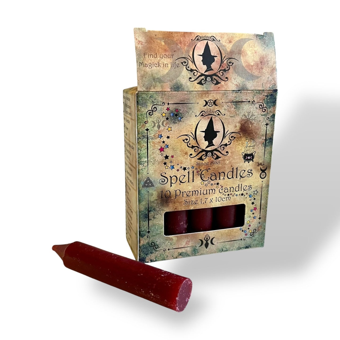 Ritual candles for candle magic - 1.7 x 10 cm Red