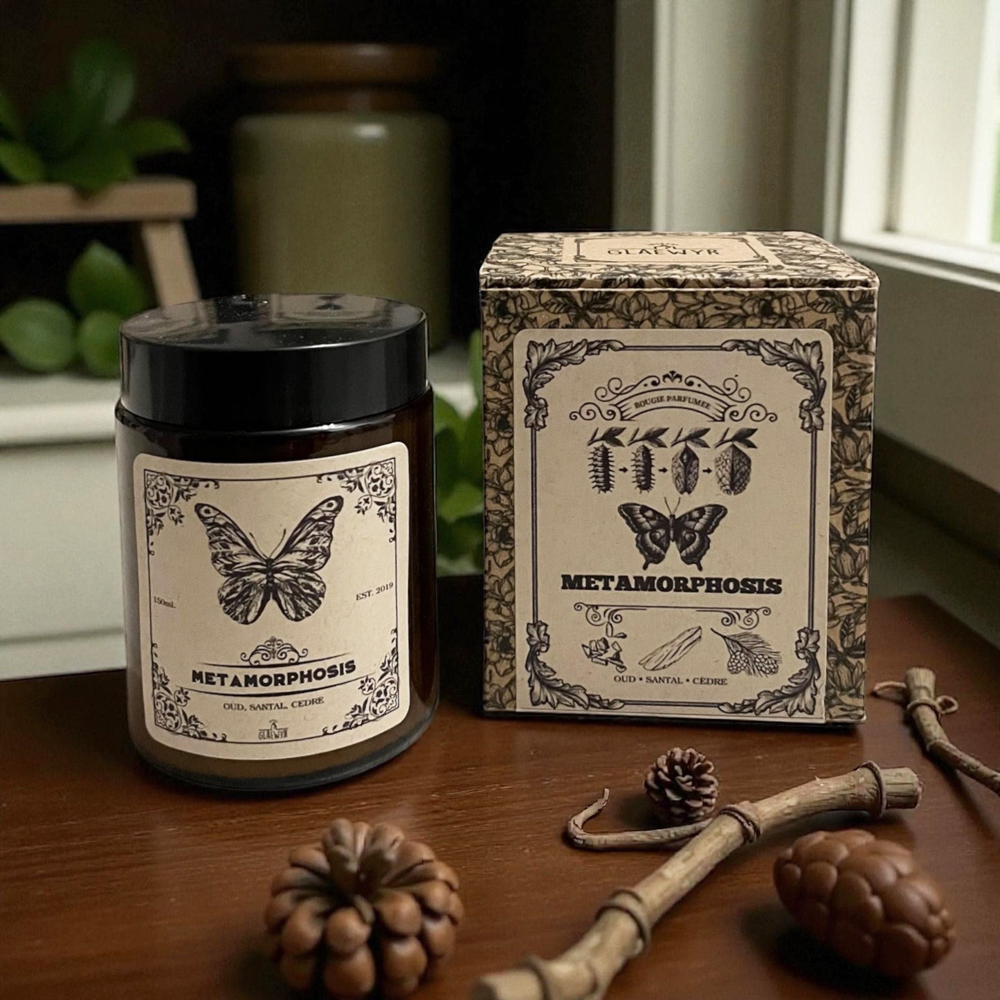 Magische Kerze Metamorphosis – Duft Oud, Sandelholz & Zeder