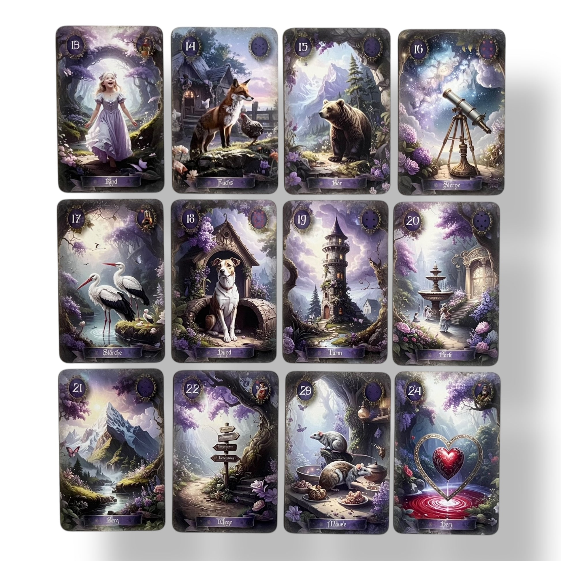 Lenormandkarten Epic Feenland Soul Spirit Borderless Viktorian Vintage Karten