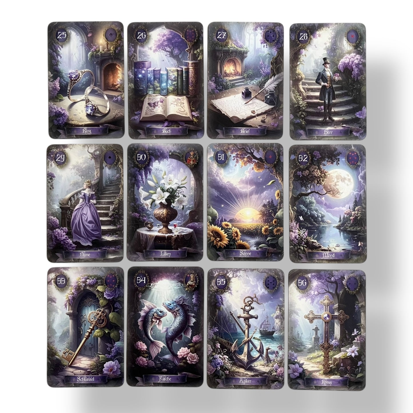 Lenormandkarten Epic Feenland Soul Spirit Borderless Viktorian Vintage Karten