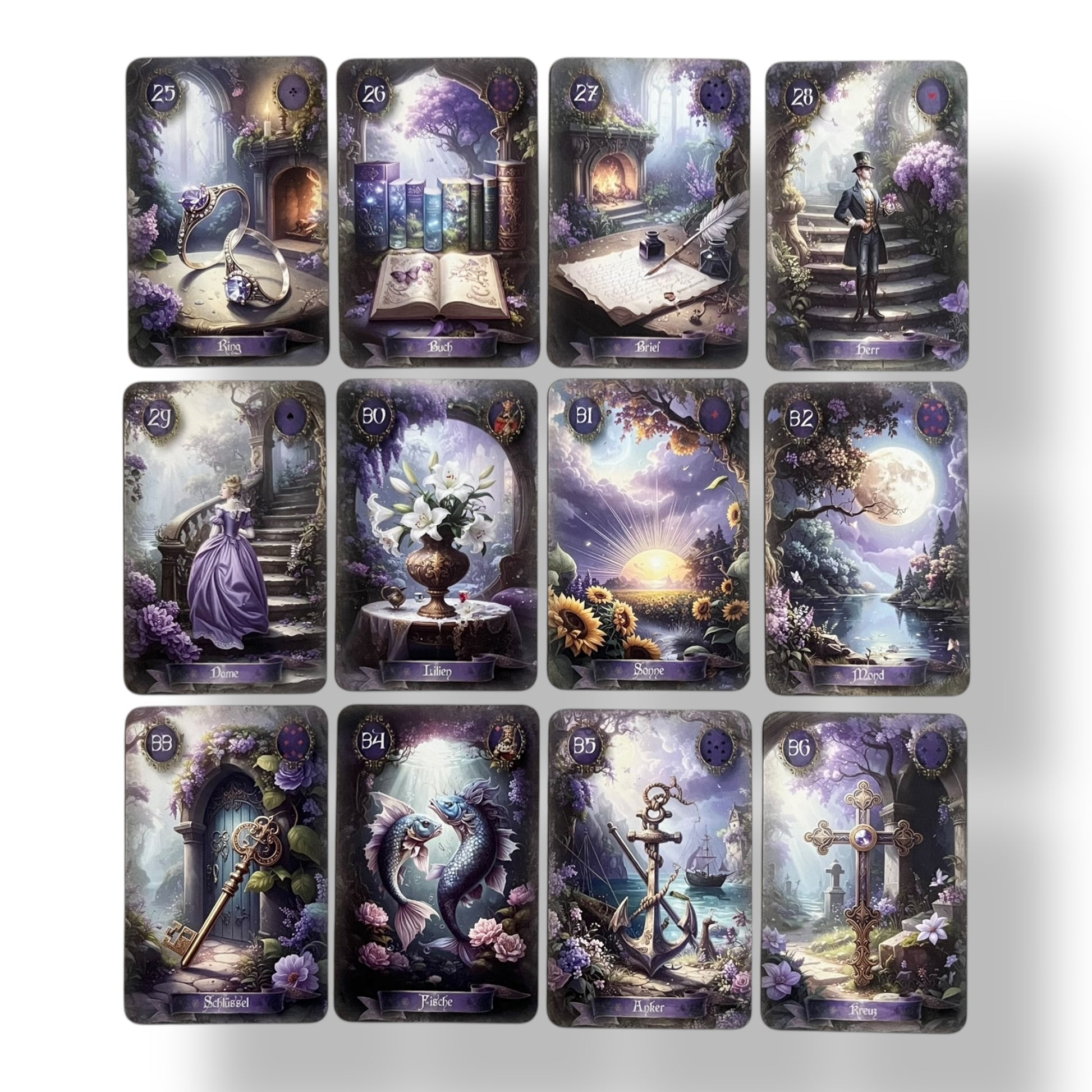 Lenormandkarten Epic Feenland Soul Spirit Borderless Viktorian Vintage Karten