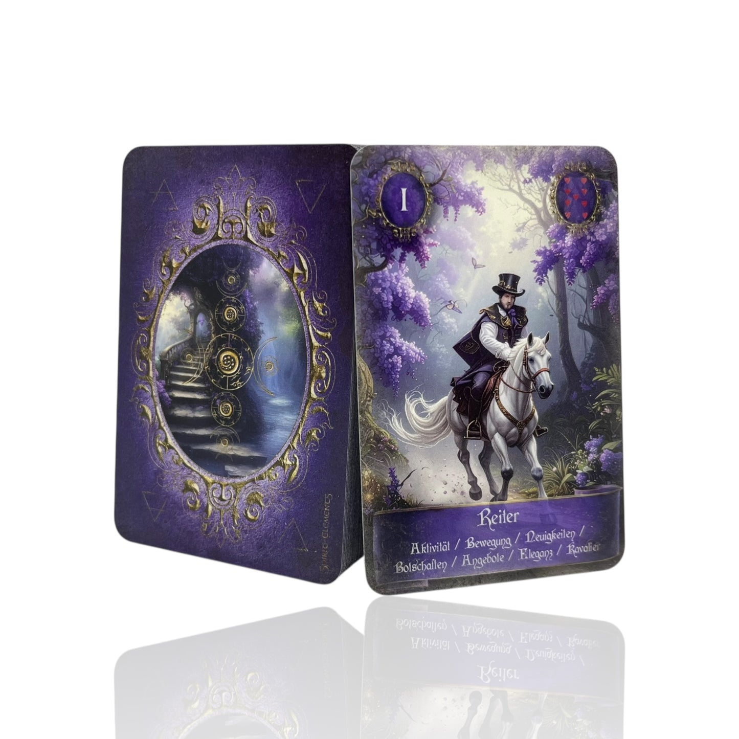 Lenormandkarten Epic Feenland Soul Spirit Borderless mit Deutungsstichworten Viktorian Vintage