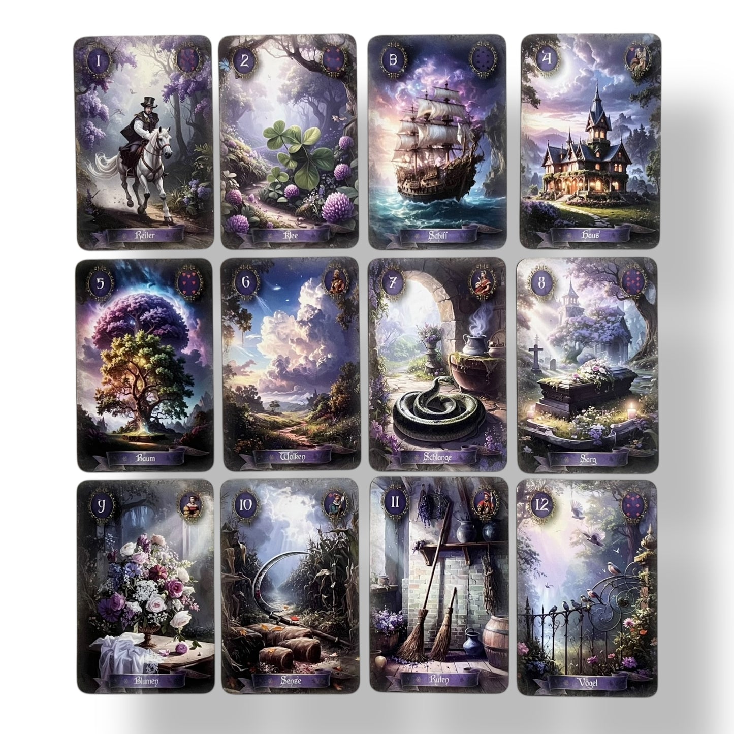 Lenormandkarten Epic Feenland Soul Spirit Borderless Viktorian Vintage Karten